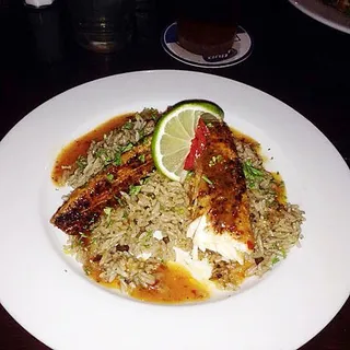 Mahi Over Dirty Rice