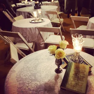 Set up for the Downton Abbey party