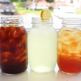Cold Brew, Fresh Squeezed Lemonade, Sweetened Iced Tea