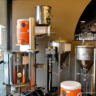 a variety of brewing equipment