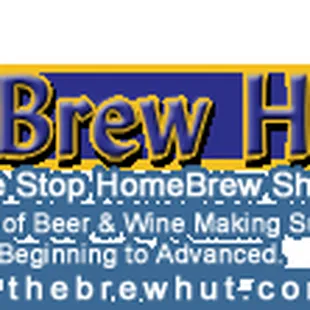 the logo for the brew hut