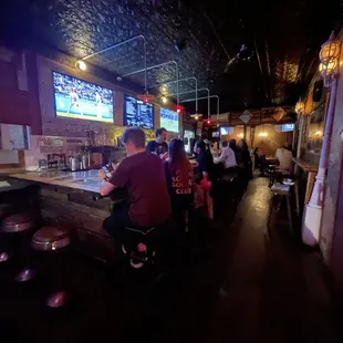 people sitting at the bar