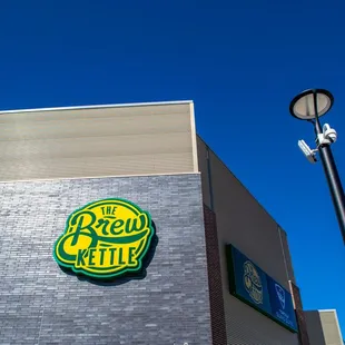 the sign on the building