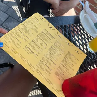 Beer Menu