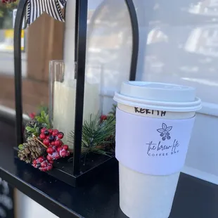 Matcha latte with oat milk and SF vanilla