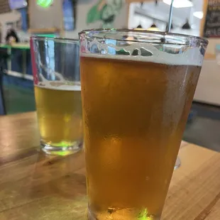 House brewed pilsner and IPA