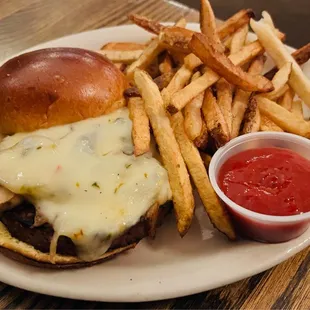 Impossible Burger with Fries