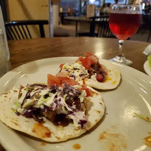 Pulled Pork Tacos. I ate one before I remembered to take a photo lol.