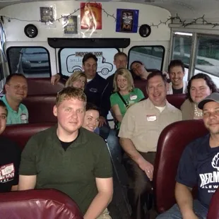 On the bus! Yelp crew