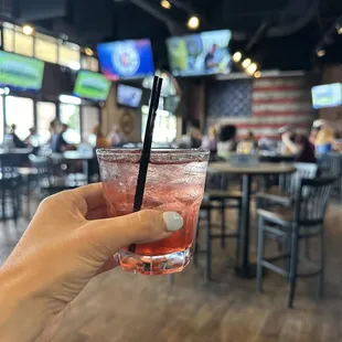 Painted pink cocktail