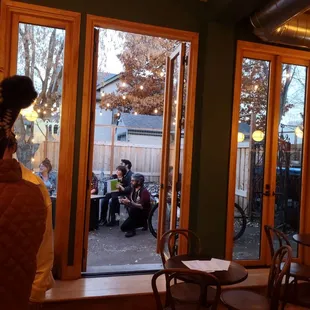 looking out to the spacious patio