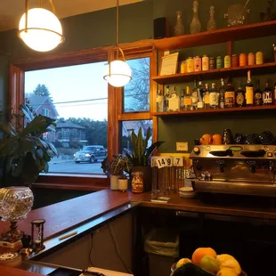 north wall, NW corner