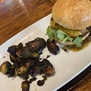 Brussels sprouts and Steakburger