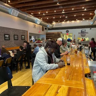 The whole room from corner of the bar