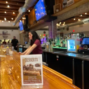 From our seat at the bar