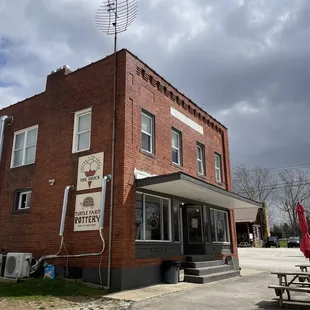 the outside of the building