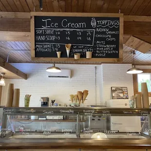 Ice cream Menu!!