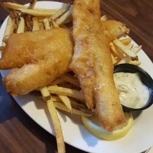 Beer battered fish and fresh cut fries. Friday night special.