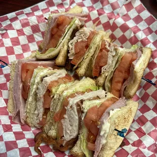 Ham, turkey, bacon club