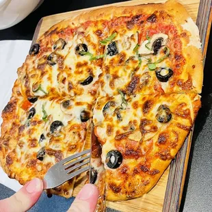 DIY pizza-- hubby said it could use a bit more flavor.