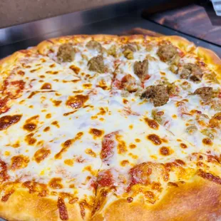 We offer half &amp; half pizza options