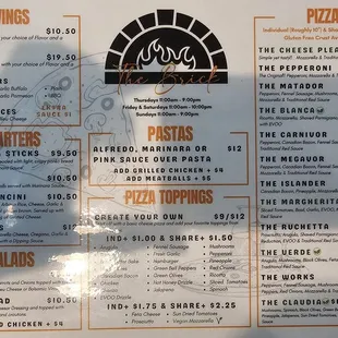 Food menu