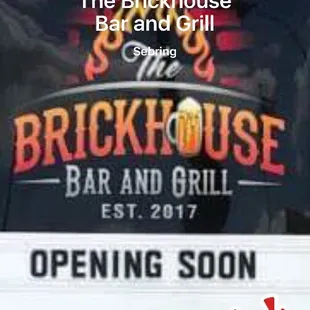 a sign for opening soon