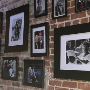 The walls are covered in old interesting pictures