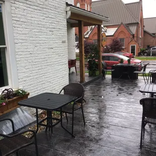 outside