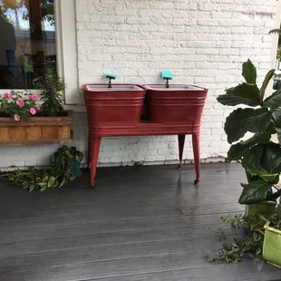 outside