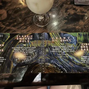 Cocktail menu July 2022