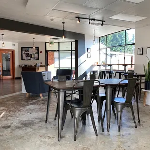 a view of the dining area