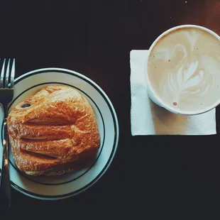 Chocolate croissant and mocha! It was delicious!