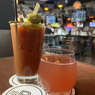 Bloody Mary (classic) and Mimosa Breeze