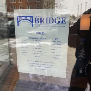 Hours on door - 1/18/24