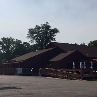 Seen from Highway 6 (ample parking areas)