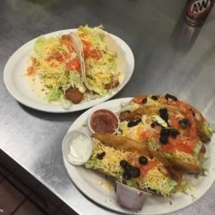 Here some of there tacos they are very filling there's fish or beef!!! I love the fish tacos!!!