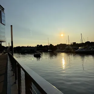 What a beautiful view for drinks!