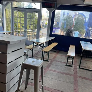 a view of the beer garden