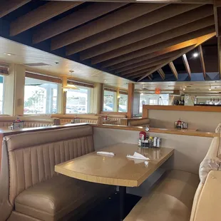 Inside - it was pretty early on a weekday, so not many people