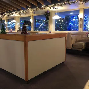 Inside during Christmas