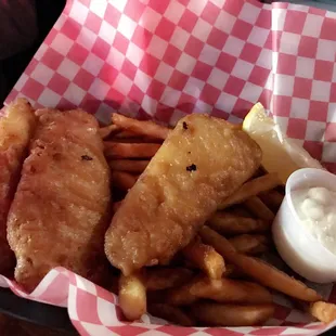 Fish and chips were tasty!