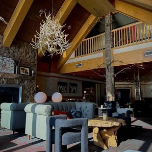 the interior of a lodge