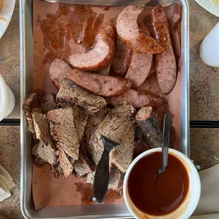 Brisket and Sausage