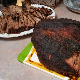 Sliced brisket