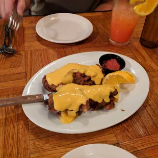 a plate of food on a table