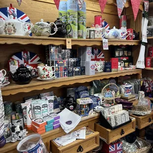 a display of british products