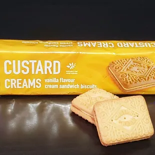 Hill Custard Creams Sandwich Biscuits...available at The British Grocer - Fullerton, California