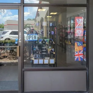 the door of the british shoppe