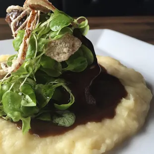 The beef cheek with parsnip mash!